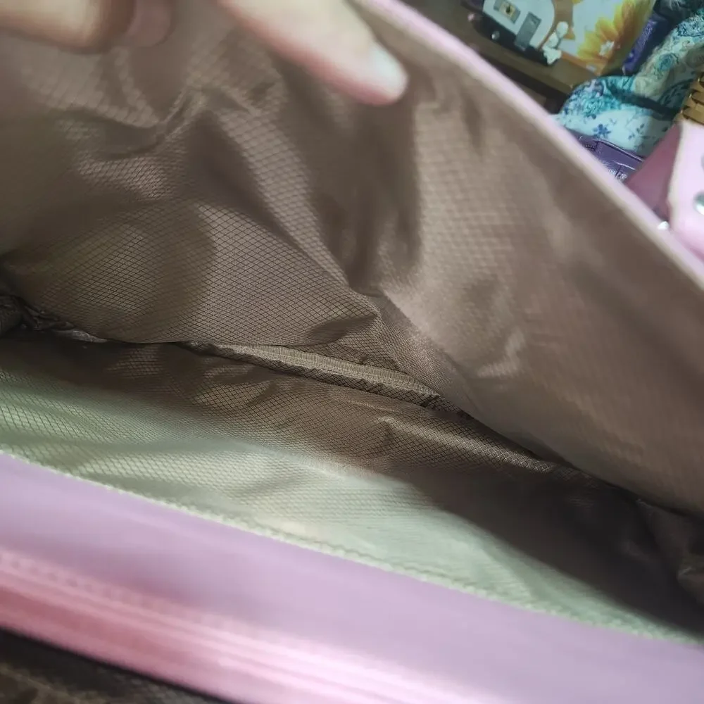 BUXTON EUC PINK XL MADISON LEATHER BUSINESS TOTE BAG